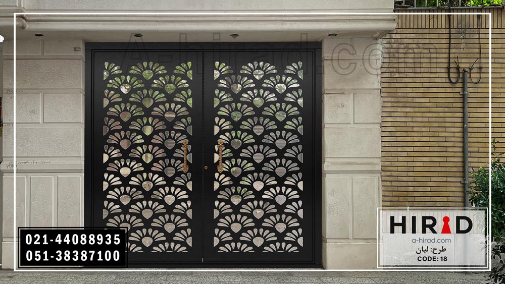 درب دو لنگه هیراد با پوشش رنگ کوره ای مقاوم در برابر هر گونه شرایط آب و هوایی