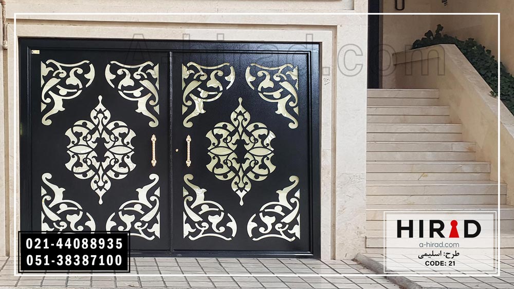 درب ماشین رو فلزی لیزری طرح اسلیمی هیراد