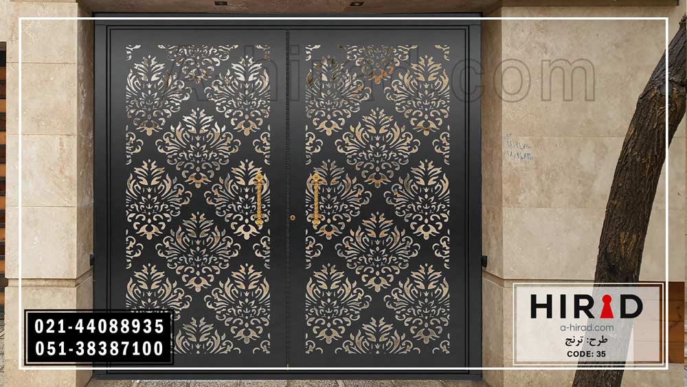 درب فلزی با ابعاد استاندارد و پوشش رنگ کوره ای هیراد