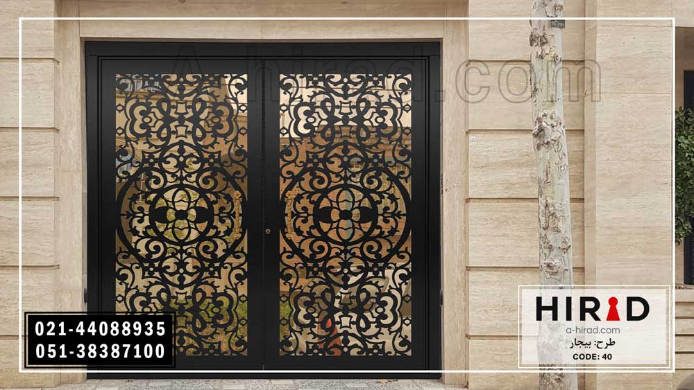 درب فلزی سی ان سی طرح بیجار هیراد زیبا و ایمن 
