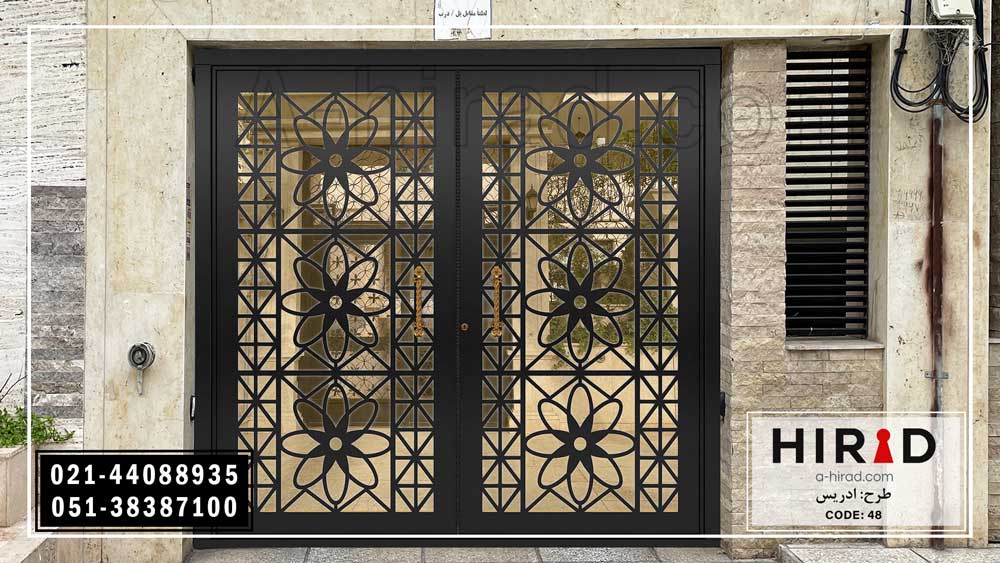 عکس درب فلزی لیزری کد 2048 دارای رنگ کوره ای الکترو استاتیک