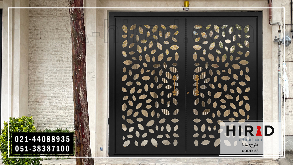 درب فلزی لیزری کد 2053 هیراد امنیت در کنار زیبایی 