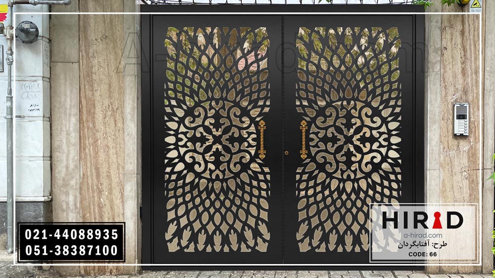 درب فلزی دو لنگه هیراد با ابعاد 315*223 سانتیمتر 