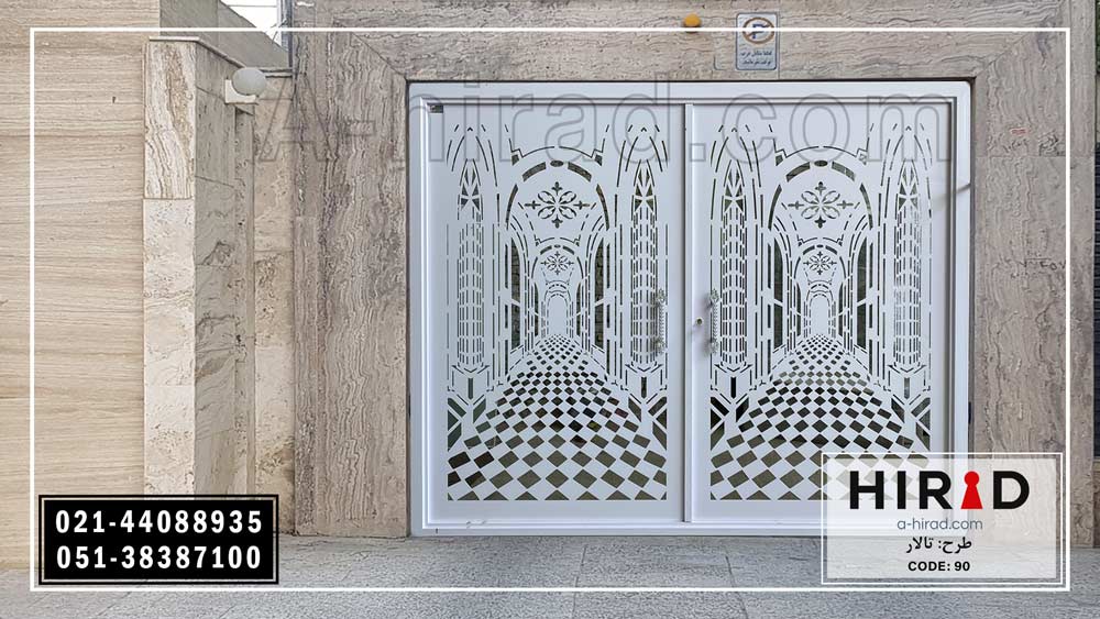 ابعاد استاندارد درب تک لنگه فلزی لیزری هیراد