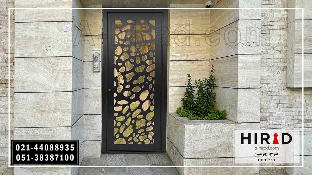 درب تک لنگه جدید با رنگ مشکی کوره ای هیراد