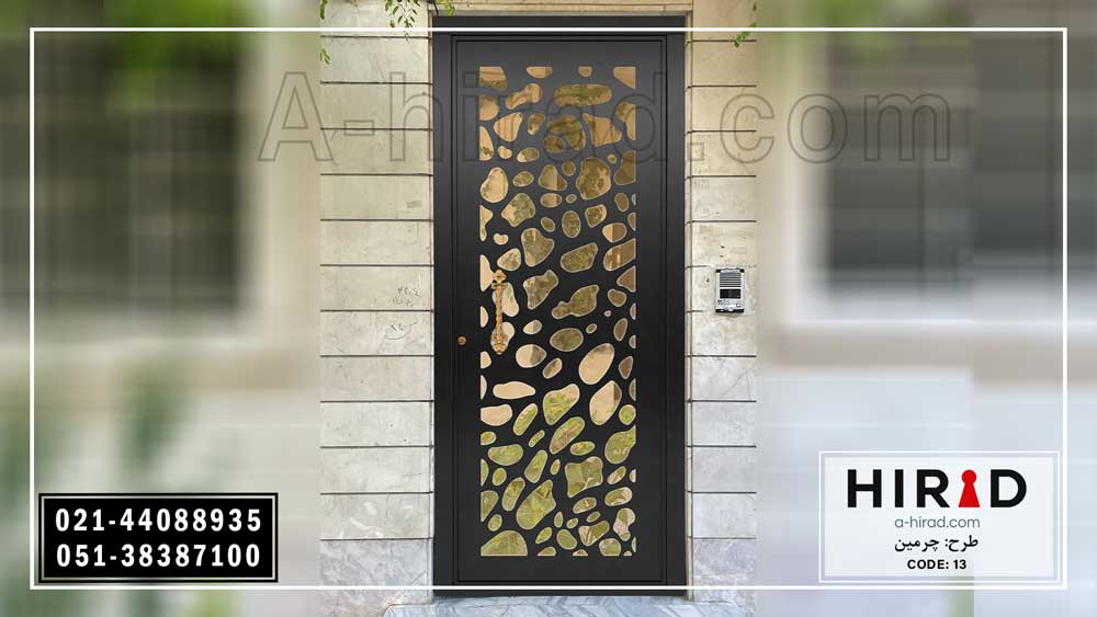 درب نفررو طرح چرمین با ابعاد استاندارد 116*223 هیراد