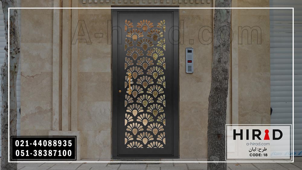 درب فلزی همراه با پوشش رنگ کوره ای 