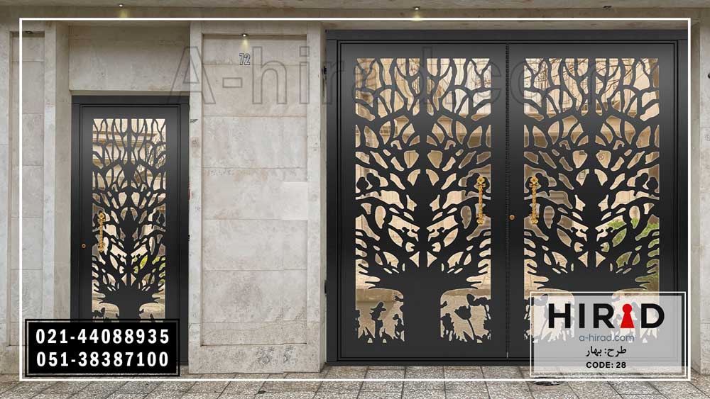 درب تک لنگه ورودی ساختمان 