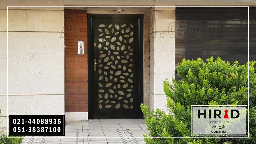 درب تک لنگه فلزی لیزری هیراد با رنگ کوره ای