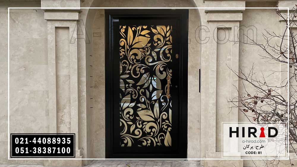 زیبایی و امنیت با درب فلزی لیزری کد 1081 هیراد