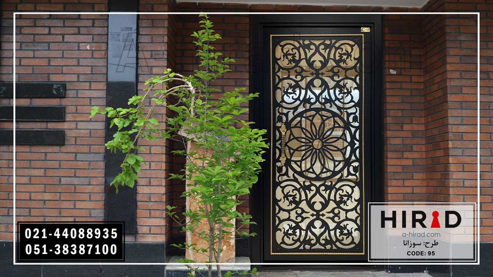 درب حیاط cnc طرح سوزنا هیراد