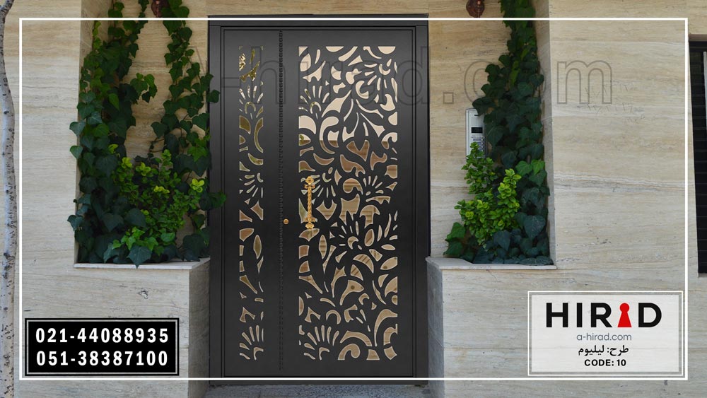 درب یک و نیم لنگه لیزری فلزی مناسب برای ورودی نفر رو