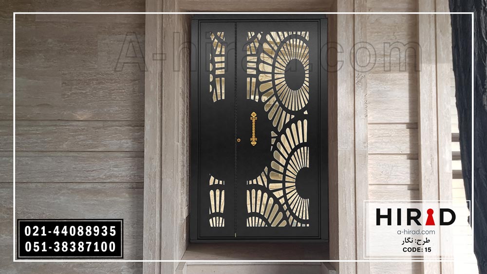 ساختار درب یک و نیم لنگه فلزی لیزری