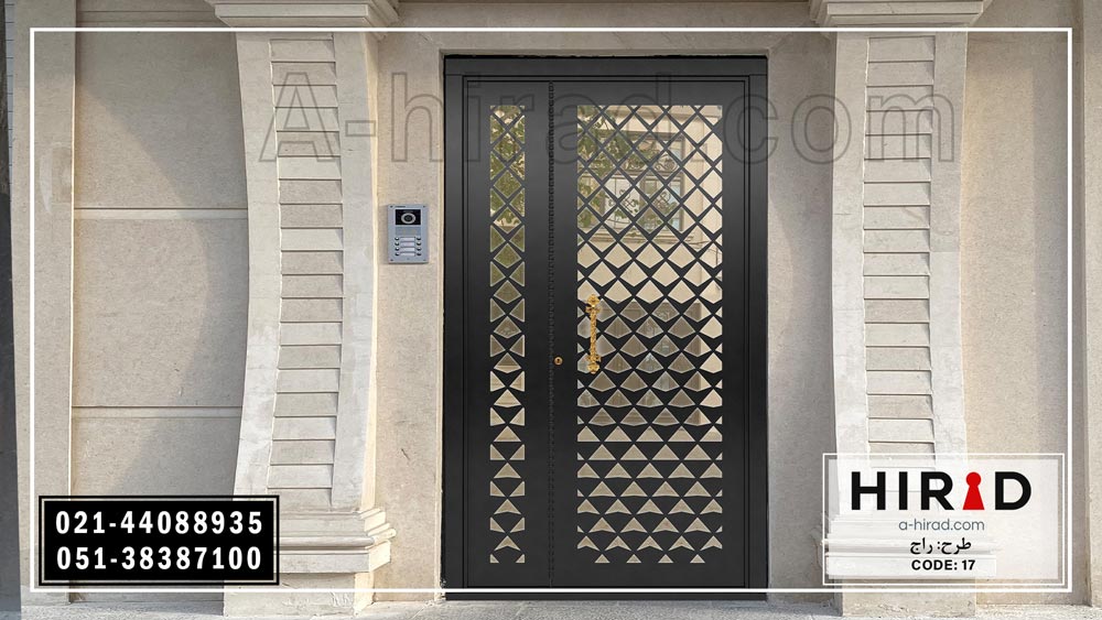 درب یک و نیم لنگه فلزی لیزری پیش ساخته