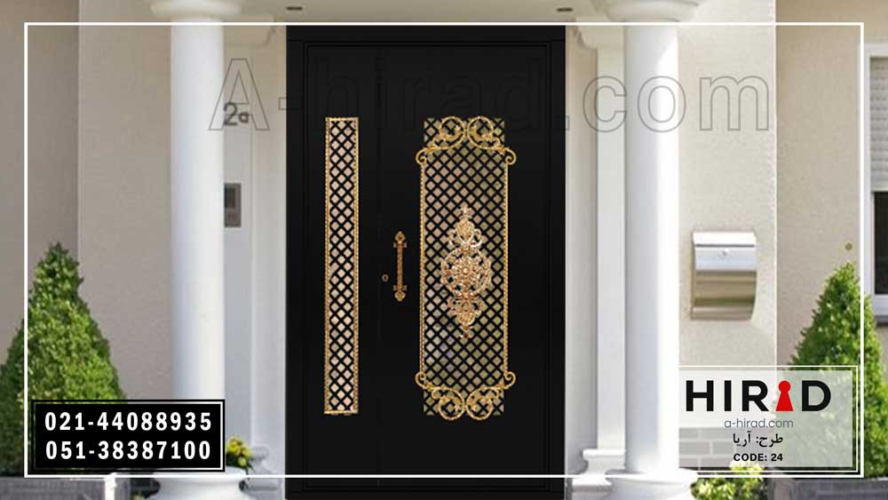 درب یک و نیم لنگه فلزی لیزری هیراد