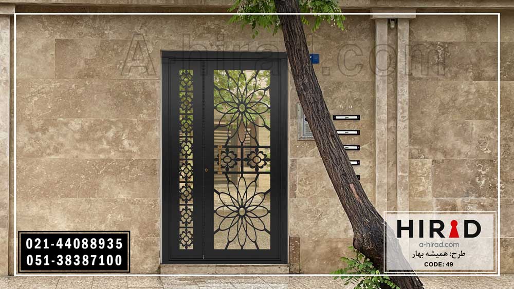 درب یک و نیم لت آهنی هیراد ساده و زیبا 