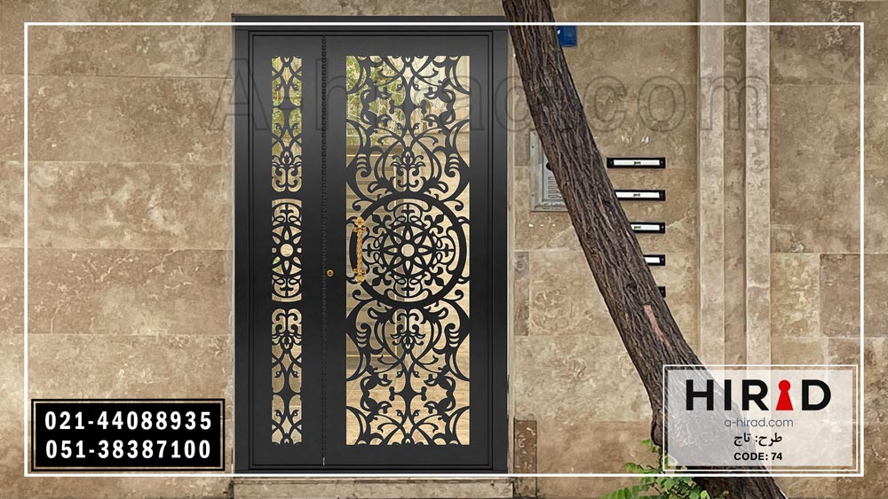 درب فلزی لیزری یک و نیم لنگه دارای پوشش رنگ الکترواستاتیک