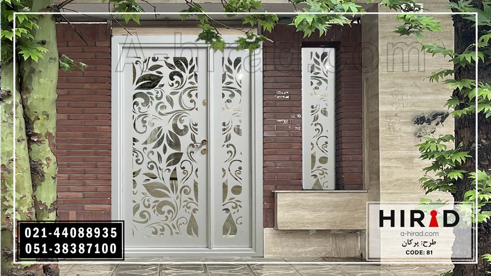 درب لابی یک و نیم لنگه لیزری