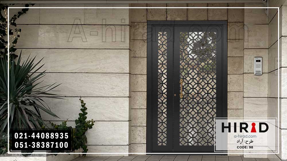 تصویر درب فلزی لیزری هیراد با ابعاد استاندارد 153*223