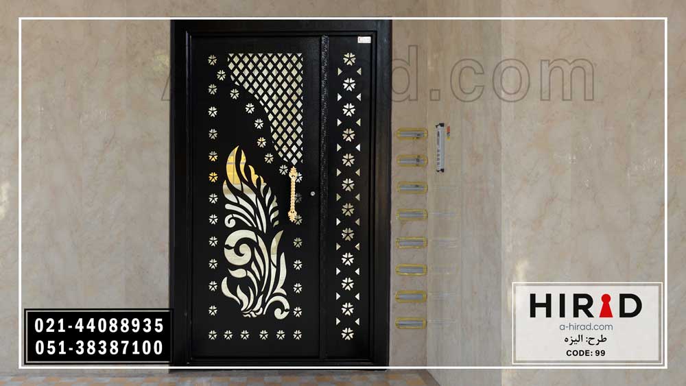 تصویر درب فلزی یک و نیم لت هیراد بهره گرفته از فناوری لیزری